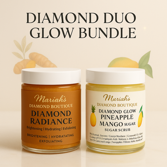Diamond Duo Glow Bundle – Diamond Radiance™ Turmeric Foaming Bath Scrub & Diamond Glow Scrubs